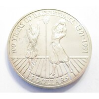 Niue,5 dollars 1991 - Kosárlabda UNC nikkel