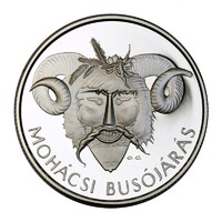 Magyarország,5000 forint 2011 PP - Mohácsi busójárás UNC ezüst 31.46g925
