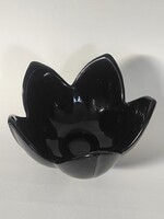 Vintage Ronneby (FM Konstglas) stílusú Black Amethyst üvegtál