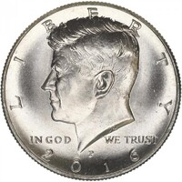 USA,half dollar 2016 P aUNC+ nikkel