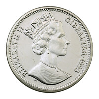 Gibraltár 14 ECU 1995 PP 10g Ag925