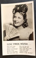 Cca. 1942 HONTHY HANNA PRIMADONNA FELEJTHETETLEN SZINÉSZNŐ HÜGEL HAJNALKA RITKA FOTÓ LAP