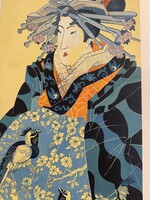 Kőrösi Sándor: GÉSA, részletgazdag, szignózott olajfestmény, 35cm x 100cm