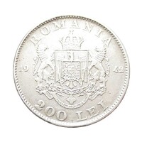 Románia,200 lei 1942 EF ezüst 6g835