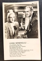 1942 TOLNAY KLÁRI SZÍNÉSZNŐ + AJTAY ANDOR SZÍNÉSZ HIÁBA MENEKÜLSZ ... FILM KORABELI FOTÓ LAP KÉP