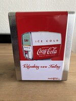 Coca-Cola fémdoboz, szalvétatartó