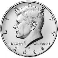 USA,half dollar 2024 P aUNC+ nikkel