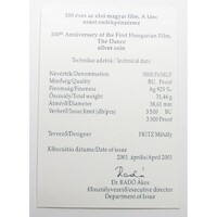 Magyarország,3000 forint 2001 - 100 éves az első magyar film A Tánc - Certifikáció