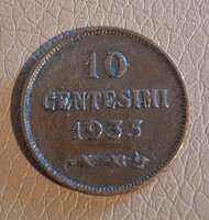 San Marino 10 Centesimi, 1935