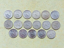 Magyarország 17 db Különböző Érme 10 Fillér 1974-1992