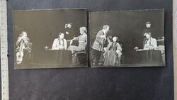 Cca. 1968 MÁRKUS L.ÁSZLÓ + PSOTA IRÉN + KISS MARI. 2 DB KORABELI EZÜSTZSELATIN FOTÓ