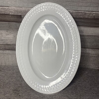 Zsolnay Pécs fehér ovális porcelán tál