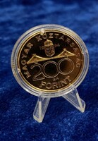 Aranyozott ezüst 200 forint (1994) – Deák Ferenc-kapszulában