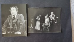 Cca. 1968 MÁRKUS L.ÁSZLÓ + PSOTA IRÉN + SZALAY EDIT 2 DB KORABELI EZÜSTZSELATIN FOTÓ