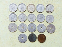Magyarország 18 db Különböző Érme 2 5 Fillér 1946-1965
