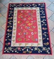 Kézi szövésű gyapjú kilim szőnyeg 216*146 cm