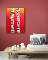 JMModernAbstract FLAME 50X70 cm-es kortárs festmény feszített vásznon