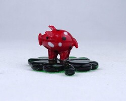 2A084 Kisméretű üveg szerencsemalac figura 5.7 cm