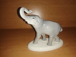 Ritka, régi Gránit trombitáló elefánt porcelán figura - 13 * 13 cm