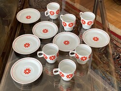 6 DB HOLLÓHÁZI PORCELÁN MOKKÁS, KÁVÉS KÉSZLET 5.4 CM