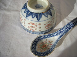 Jingdezhen kínai porcelán rizs szemes rizsmintás kínai porcelán tálka és kanál