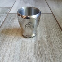 Csodás régi ezüstözött brit koronázási emlékpohár (5,5x4,5 cm)