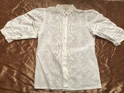 BLÚZ - NŐI - RISELT - FURMIRANZ - mell - 82 cm - hossz - 60 cm - váll - 30 - PAMUT - HIBÁTLAN