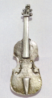 Miniature silver violin