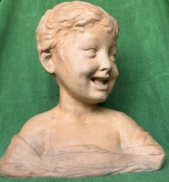 Huszár Adolf: Nevető fiú! 30 cm!