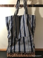 TÁSKA - ÚJ - VESSZŐ - LENVÁSZON - 48 x 33 cm + FÜL - 24 cm - VASTAG - ERŐS - NÉMET -  HIBÁTLAN