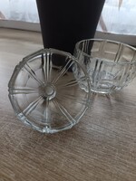 Vintage üvegtárgyak bonbonierre hibátlan állapotban üvegtál hibátlan állapotban