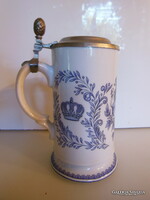 SÖRÖSKORSÓ - JELZETT -  ÓNFEDELES - KÉZI FESTÉS - PORCELÁN - NÉMET - 5 dl - HIBÁTLAN