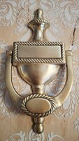 Nagyméretű réz  , sárgaréz  kopogtató  19,5 cm x 10 cm
