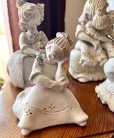 Kovács Éva kerámia figurák – 11 db-os gyűjtemény eladó
