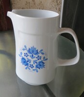 Régi retro Alföldi porcelán kancsó kék magyaros népi mintás hibátlan