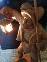 FARAGOTT FASZOBOR LÁMPÁSSAL, 60 CM ÉJJELIŐR ALABÁRDDAL