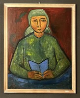 Bakányi Gyula festőművész nagyméretű festménye! 70x 90 cm