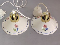 Festett porcelán mennyezeti lámpa párban ALKUDHATÓ
