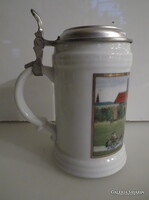 SÖRÖSKORSÓ -  ÓNFEDELES - FESTETT - PORCELÁN - SÖRÖS - NÉMET - 5 dl - HIBÁTLAN