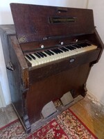 Productiv bécsi antik harmonium működő, jó állapotban