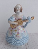 Herendi porcelán Déryné kék ruhában!