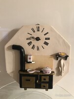 ÓRA - KERÁMIA - PORCELÁN - RÉZ KANÁL - 22 x 22 x 5 cm  - RETRO - OSZTRÁK  - HIBÁTLAN