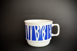 Zsolnay bögre kék  Art deco mintával