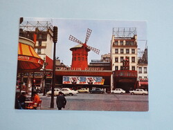 Képeslap (36) - Franciaország - Párizs - Montmartre - Moulin Rouge 1960-as évek