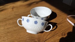 Seltmann Weiden Bavaria Porcelán levesescsészék 2 db kék mintával