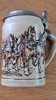 Söröskorsó porcelán ón tetővel