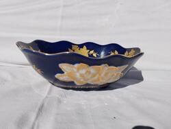 Thun 24 ct arany kék porcelán cseh kínáló tál