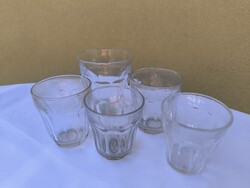 Retro,utasellátós üveg pohár 5 db eladó!