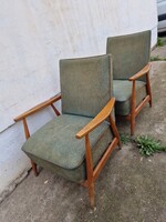 Retro fotel pár mid-century fotel régi Mózer László tervezte fotelek karfás fotel