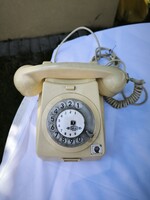 Retro vajszínű  tárcsás telefon eladó!